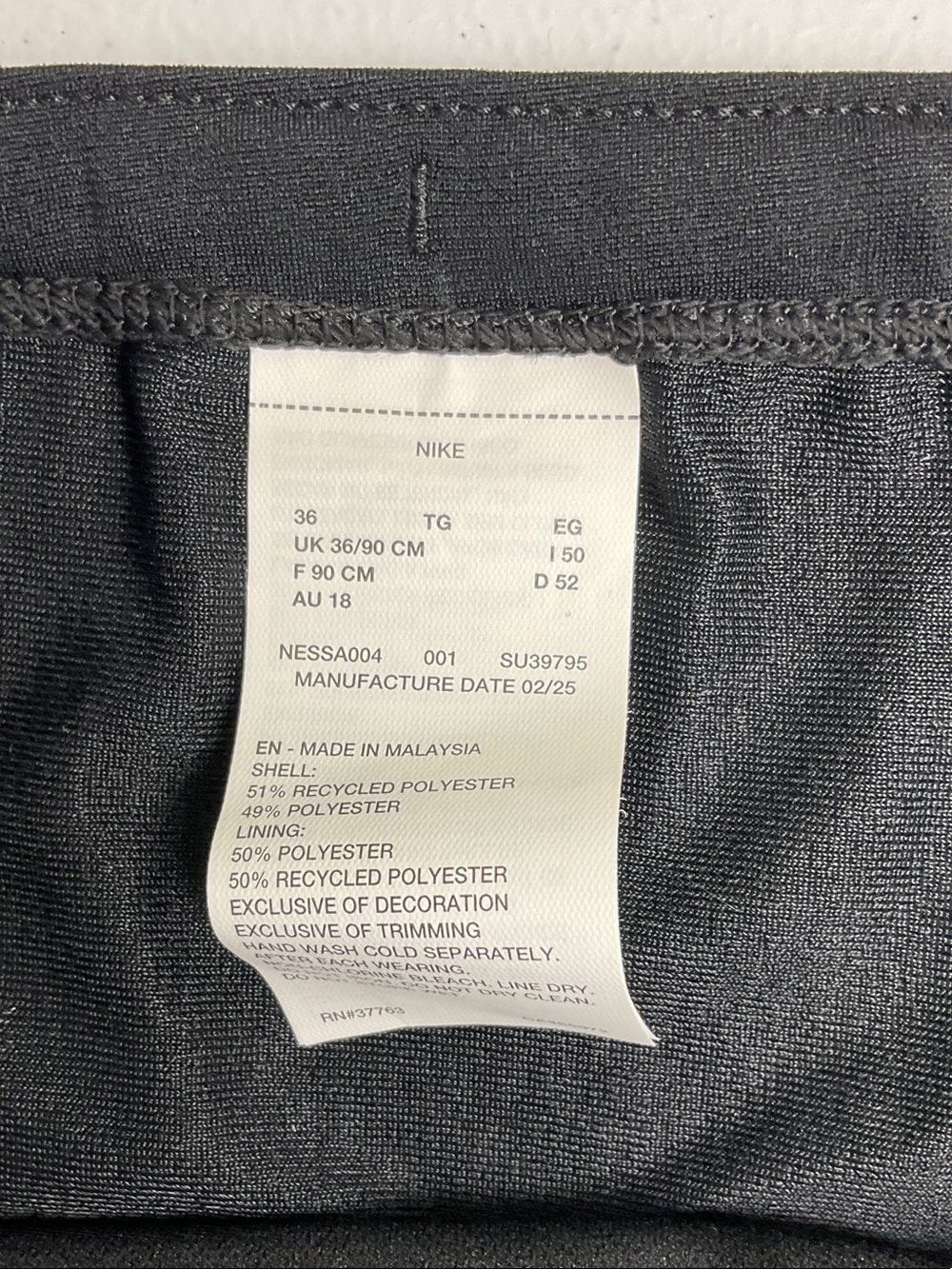 Nike Men’s Hydrastrong Solid Swim Brief - Black - Picture 5 of 7